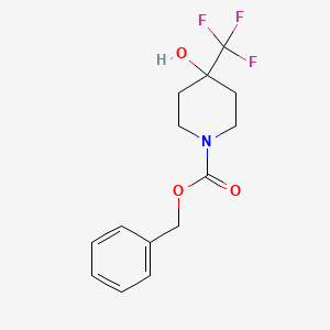 molecular formula C14H16F3NO3 B1442187 4-羟基-4-(三氟甲基)哌啶-1-甲酸苄酯 CAS No. 946504-83-2