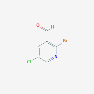 molecular formula C6H3BrClNO B1442189 2-Bromo-5-chloronicotinaldehyde CAS No. 1227605-52-8