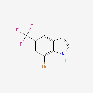 molecular formula C9H5BrF3N B1442193 7-溴-5-(三氟甲基)-1H-吲哚 CAS No. 875306-23-3