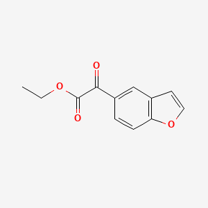 molecular formula C12H10O4 B1442197 苯并呋喃-5-基-羟基乙酸乙酯 CAS No. 79002-37-2