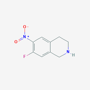 molecular formula C9H9FN2O2 B1442199 7-Fluoro-6-nitro-1,2,3,4-tetrahydroisoquinoline CAS No. 912878-83-2