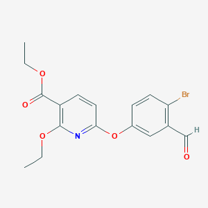 B1442220 Ethyl 6-(4-bromo-3-formylphenoxy)-2-ethoxynicotinate CAS No. 1187189-41-8