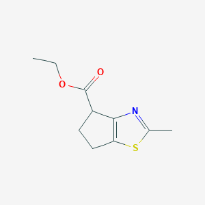 molecular formula C10H13NO2S B1442222 ethyl 2-methyl-5,6-dihydro-4H-cyclopenta[d]thiazole-4-carboxylate CAS No. 1190391-80-0