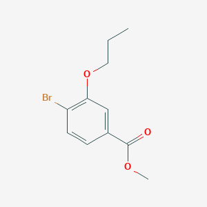 molecular formula C11H13BrO3 B1442228 Benzoic acid, 4-bromo-3-propoxy-, methyl ester CAS No. 776314-91-1