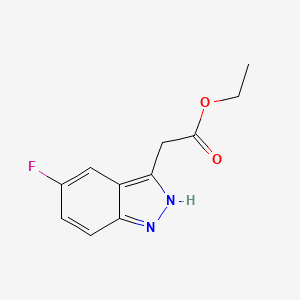 molecular formula C11H11FN2O2 B1442238 ethyl 2-(5-fluoro-1H-indazol-3-yl)acetate CAS No. 885271-93-2