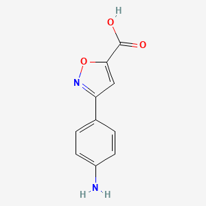 molecular formula C10H8N2O3 B1442249 3-(4-氨基苯基)-1,2-噁唑-5-羧酸 CAS No. 860367-71-1