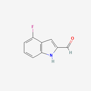 molecular formula C9H6FNO B1442257 4-Fluoro-1H-indole-2-carbaldehyde CAS No. 933707-57-4