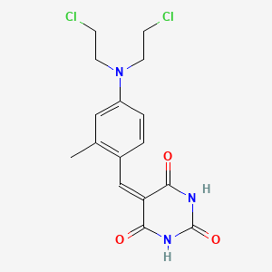 5-({4-[Bis(2-chloroethyl)amino]-2-methylphenyl}methylidene)pyrimidine-2,4,6(1H,3H,5H)-trione