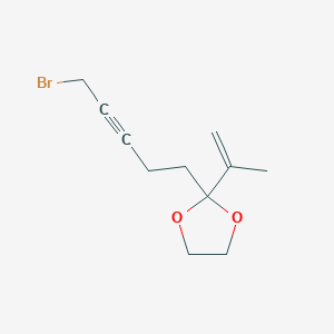 2-(5-Bromopent-3-yn-1-yl)-2-(prop-1-en-2-yl)-1,3-dioxolane