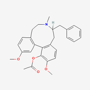 (-)-1-Acetoxy-6-benzyl-2,12-dimethoxy-7-methyl-5,6,8,9-tetrahydro-7H-dibenz(d,f)azonine