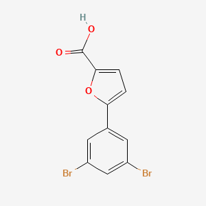 molecular formula C11H6Br2O3 B1442282 5-(3,5-二溴苯基)呋喃-2-羧酸 CAS No. 54023-00-6