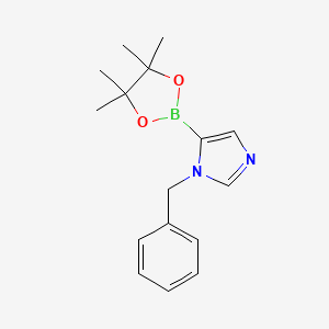 molecular formula C16H21BN2O2 B1442283 1-Benzyl-5-(4,4,5,5-tetramethyl-1,3,2-dioxaborolan-2-YL)-1H-imidazole CAS No. 942070-62-4
