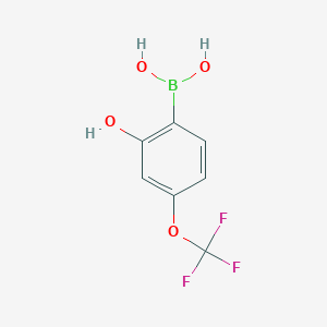 molecular formula C7H6BF3O4 B1442285 2-Hydroxy-4-(trifluoromethoxy)phenylboronic acid CAS No. 1309768-22-6