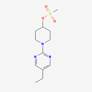 molecular formula C12H19N3O3S B1442289 1-(5-乙基嘧啶-2-基)哌啶-4-基甲磺酸盐 CAS No. 1046817-01-9