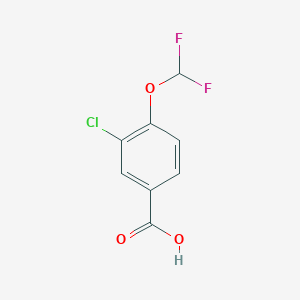molecular formula C8H5ClF2O3 B1442295 3-Chloro-4-(difluoromethoxy)benzoic acid CAS No. 1192829-74-5