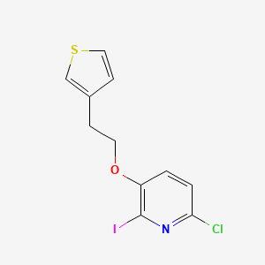 molecular formula C11H9ClINOS B1442296 6-Chloro-2-iodo-3-(2-(thiophen-3-yl)ethoxy)pyridine CAS No. 1282528-85-1