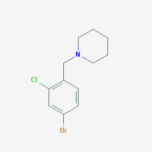 molecular formula C12H15BrClN B1442298 1-(4-溴-2-氯苯基)甲基哌啶 CAS No. 1200131-41-4