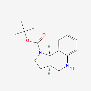 molecular formula C16H22N2O2 B1442302 (3aR,9bR)-rel-1-Boc-2,3,3a,4,5,9b-六氢-1H-吡咯并[3,2-c]喹啉 CAS No. 868775-42-2