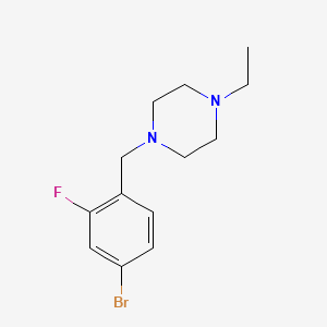 molecular formula C13H18BrFN2 B1442306 1-(4-Bromo-2-fluorobenzyl)-4-ethylpiperazine CAS No. 1180131-64-9