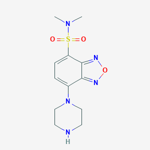 molecular formula C12H17N5O3S B144234 4-(N,N-二甲基磺酰氨基)-7-哌嗪基苯并呋喃 CAS No. 139332-64-2