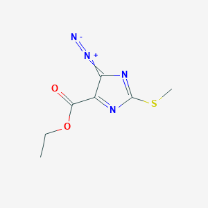 [5-Diazonio-2-(methylsulfanyl)-4H-imidazol-4-ylidene](ethoxy)methanolate