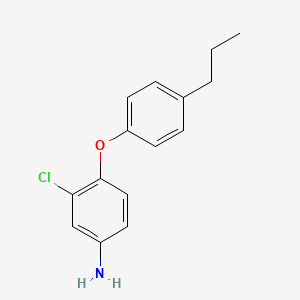 B14423453 3-Chloro-4-(4-propylphenoxy)aniline CAS No. 84859-92-7