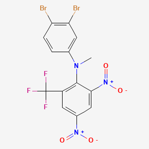 molecular formula C14H8Br2F3N3O4 B14423565 N-(3,4-Dibromophenyl)-N-methyl-2,4-dinitro-6-(trifluoromethyl)aniline CAS No. 84529-64-6