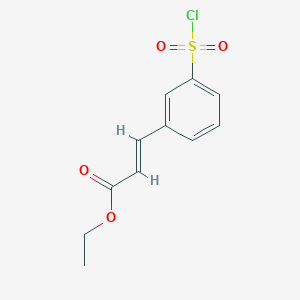 molecular formula C11H11ClO4S B1442358 乙基3-(3-氯磺酰基苯基)丙烯酸酯 CAS No. 1159834-58-8