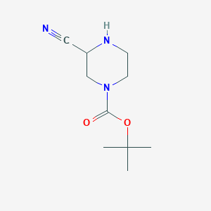 molecular formula C10H17N3O2 B1442366 tert-Butyl 3-cyanopiperazine-1-carboxylate CAS No. 859518-35-7