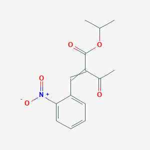 molecular formula C14H15NO5 B14423712 Propan-2-yl 2-[(2-nitrophenyl)methylidene]-3-oxobutanoate CAS No. 80880-60-0