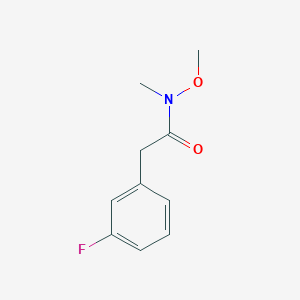 molecular formula C10H12FNO2 B1442372 2-(3-氟苯基)-N-甲氧基-N-甲基乙酰胺 CAS No. 946402-22-8