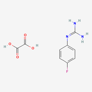 molecular formula C9H10FN3O4 B1442373 N-(4-氟苯基)胍草酸盐 CAS No. 1187927-56-5