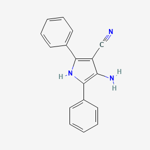 molecular formula C17H13N3 B14423735 1H-Pyrrole-3-carbonitrile, 4-amino-2,5-diphenyl- CAS No. 86625-51-6