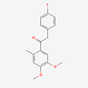 1-(4,5-Dimethoxy-2-methylphenyl)-2-(4-fluorophenyl)ethan-1-one