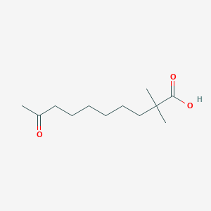 2,2-Dimethyl-9-oxodecanoic acid