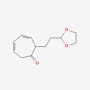 2-[2-(1,3-Dioxolan-2-yl)ethyl]cyclohepta-3,5-dien-1-one