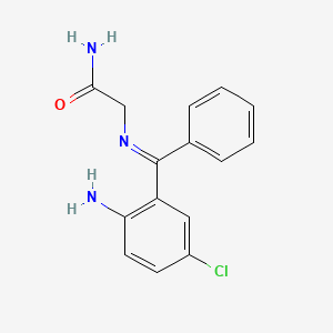 Acetamide, 2-(((2-amino-5-chlorophenyl)phenylmethylene)amino)-, (E)-