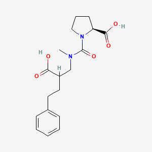 molecular formula C18H24N2O5 B14423761 1-[(2-Carboxy-4-phenylbutyl)(methyl)carbamoyl]-L-proline CAS No. 84823-34-7