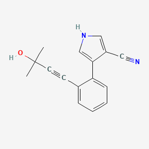 4-[2-(3-Hydroxy-3-methylbut-1-yn-1-yl)phenyl]-1H-pyrrole-3-carbonitrile