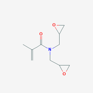 molecular formula C10H15NO3 B14423831 2-Methyl-N,N-bis[(oxiran-2-yl)methyl]prop-2-enamide CAS No. 87406-73-3