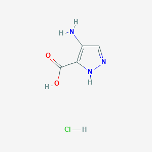 molecular formula C4H6ClN3O2 B1442384 4-Amino-1H-pyrazole-3-carboxylic acid hydrochloride CAS No. 1431962-52-5