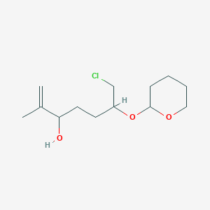 molecular formula C13H23ClO3 B14423847 7-Chloro-2-methyl-6-[(oxan-2-yl)oxy]hept-1-en-3-ol CAS No. 83235-34-1