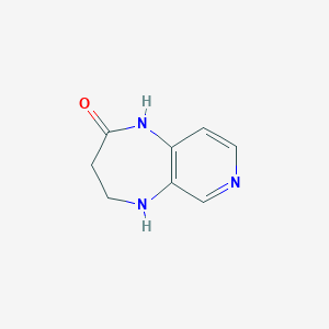 molecular formula C8H9N3O B1442386 4,5-Dihydro-1H-pyrido[3,4-B][1,4]diazepin-2(3H)-one CAS No. 710349-41-0