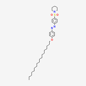 molecular formula C35H55N3O3S B14423860 1-(4-{(E)-[4-(Octadecyloxy)phenyl]diazenyl}benzene-1-sulfonyl)piperidine CAS No. 83485-04-5