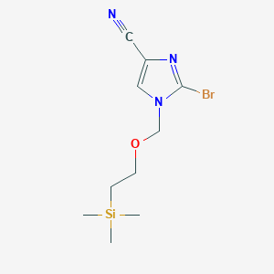 molecular formula C10H16BrN3OSi B1442392 1-((2-(Trimethylsilyl)ethoxy)methyl)-2-bromo-1H-imidazole-4-carbonitrile CAS No. 854044-51-2