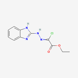 molecular formula C11H11ClN4O2 B14423951 Ethyl [2-(1H-benzimidazol-2-yl)hydrazinylidene](chloro)acetate CAS No. 80350-86-3