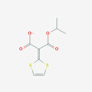 molecular formula C9H9O4S2- B14423964 2-(2H-1,3-Dithiol-2-ylidene)-3-oxo-3-[(propan-2-yl)oxy]propanoate CAS No. 85120-94-1