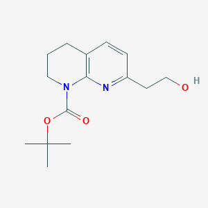 molecular formula C15H22N2O3 B1442404 叔丁基 7-(2-羟乙基)-3,4-二氢-1,8-萘啶-1(2H)-羧酸酯 CAS No. 445490-78-8