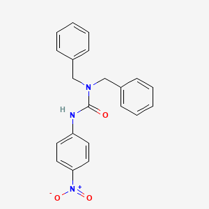 molecular formula C21H19N3O3 B14424075 N,N-Dibenzyl-N'-(4-nitrophenyl)urea CAS No. 86764-73-0