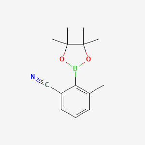 molecular formula C14H18BNO2 B1442408 3-甲基-2-(四甲基-1,3,2-二氧杂硼烷-2-基)苯甲腈 CAS No. 1434073-43-4